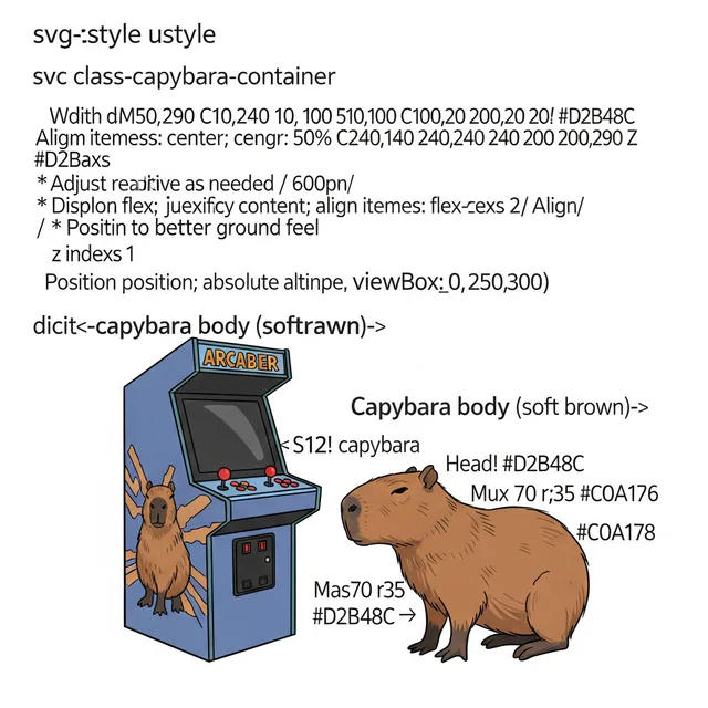 Pip, the Capybara Curator of Interact Arcade